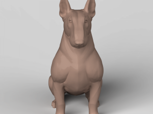 STL CNC Router file 3dprintable Sitting Bull Terrier 3D Принт Модель
