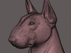 STL CNC Router file 3dprintable Sitting Bull Terrier 3D Принт Модель
