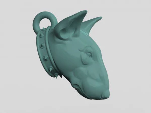 STL CNC-routerbestand 3dprintbare Bull Terrier-hanger 3D printmodel
