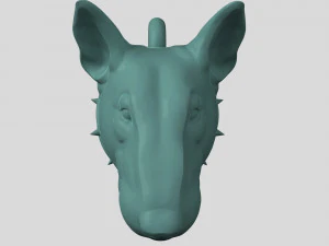 STL CNC Router file 3dprintable Bull Terrier Pendant 3D Print Model