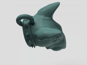 STL CNC Router file 3dprintable Bull Terrier Pendant Model do druku 3D