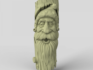 STL CNC Router file 3dprintable Santa Tree Mask 3D Print Model