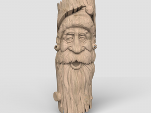 STL CNC Router file 3dprintable Santa Tree Mask 3D प्रिंट मॉडल