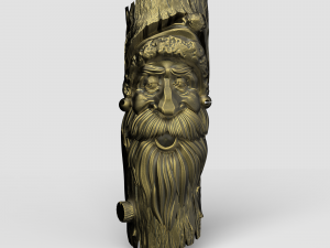 STL CNC Router file 3dprintable Santa Tree Mask 3D प्रिंट मॉडल