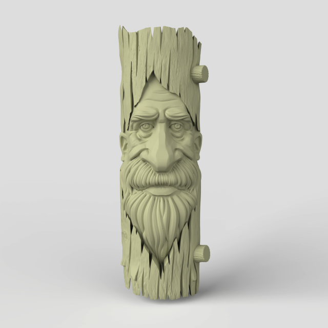 STL CNC Router file 3dprintable Tree Mask Modello di stampa 3D .c4d .max .obj .3ds .fbx .stl .blend 