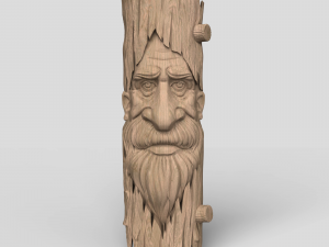 STL CNC Router file 3dprintable Tree Mask Modello di stampa 3D