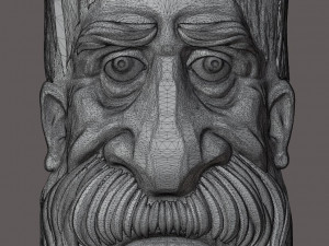 STL CNC Router file 3dprintable Tree Mask Modello di stampa 3D
