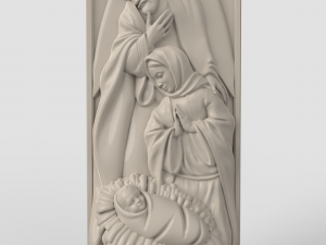 STL CNC Router file 3dprintable Christmas Native Scene Modelo de Impressão 3D