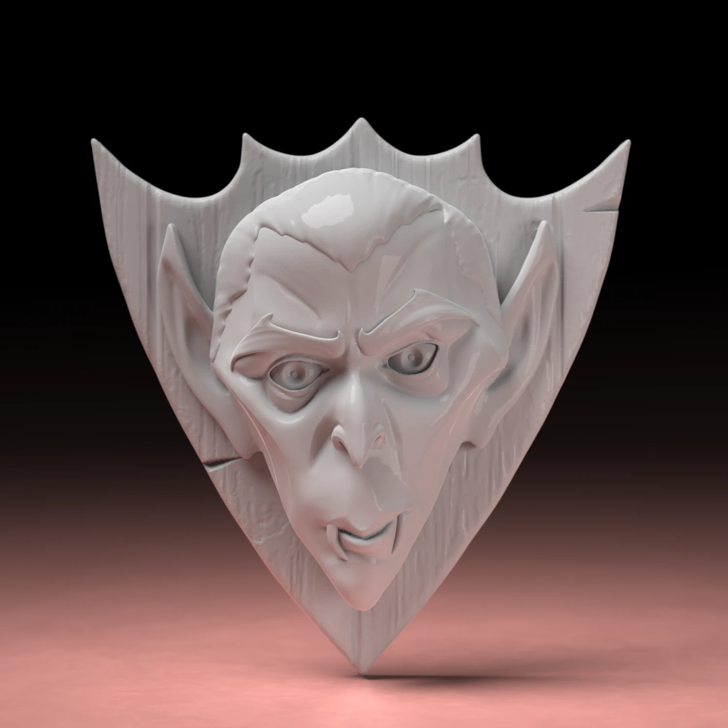 STL CNC Router dosyası 3 boyutlu yazdırılabilir Drakula Paneli 3D Baskı Modeli .c4d .max .obj .3ds .fbx .stl .blend 