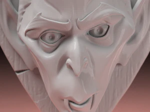 STL CNC Router dosyası 3 boyutlu yazdırılabilir Drakula Paneli 3D Baskı Modeli