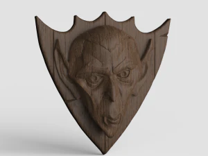 STL CNC Router dosyası 3 boyutlu yazdırılabilir Drakula Paneli 3D Baskı Modeli