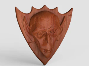 STL CNC Router dosyası 3 boyutlu yazdırılabilir Drakula Paneli 3D Baskı Modeli
