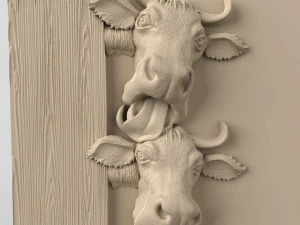 Arquivo STL CNC Router 3dprintable Cows Panel Modelo de Impressão 3D