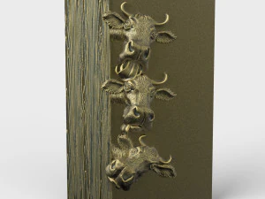Arquivo STL CNC Router 3dprintable Cows Panel Modelo de Impressão 3D