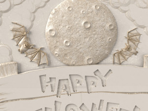 STL CNC Router file 3dprintable Halloween Panel 3D Принт Модель