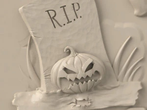 STL CNC Router file 3dprintable Halloween Panel 3D Print Model