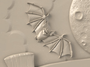 STL CNC Router file 3dprintable Halloween Panel 3D Принт Модель