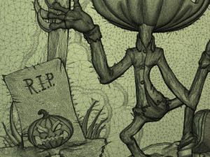STL CNC Router file 3dprintable Halloween Panel 3D Принт Модель