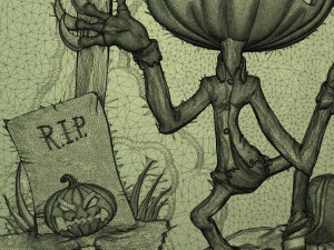 STL CNC Router file 3dprintable Halloween Panel 3D Print Model