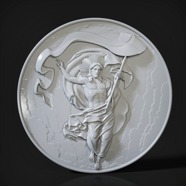 STL CNC Router file 3dprintable Jesus Panel Modelo de Impressão 3D .c4d .max .obj .3ds .fbx .stl .blend 