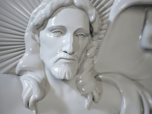 STL CNC Router file 3dprintable Jesus Panel Modelo de Impressão 3D