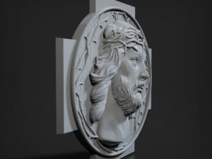 STL CNC Router file 3dprintable Jesus Panel 2 3D Print Model