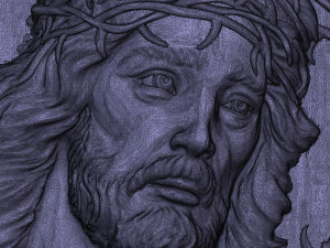 STL CNC Router file 3dprintable Jesus Panel 2 3D Принт Модель