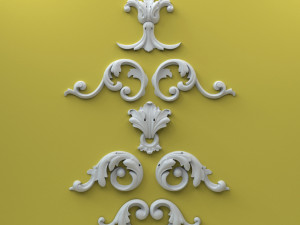 Set Classic Furniture fretwork relief STL CNC Router file 3dprintable 3D प्रिंट मॉडल