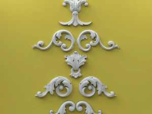 Set Classic Furniture fretwork relief STL CNC Router file 3dprintable 3D Print Model