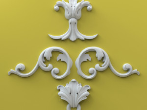 Set Classic Furniture fretwork relief STL CNC Router file 3dprintable Modello di stampa 3D