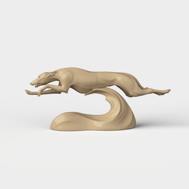 STL CNC Router file 3dprintable Greyhound Dog 3D Принт Модель .c4d .max .obj .3ds .fbx .stl .blend 