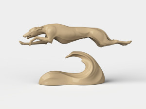 STL CNC Router file 3dprintable Greyhound Dog 3D Принт Модель