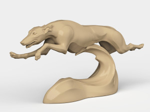 STL CNC Router file 3dprintable Greyhound Dog 3D Принт Модель