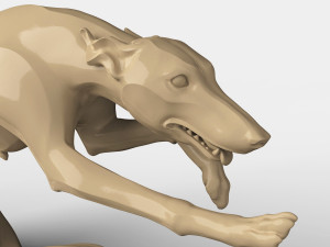 STL CNC Router file 3dprintable Greyhound Dog 3D Принт Модель