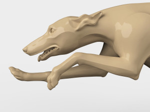 STL CNC Router file 3dprintable Greyhound Dog 3D Принт Модель