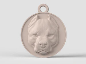STL CNC-routerbestand 3dprintbare Pitbull-hanger 3D printmodel