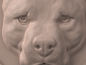 STL CNC Router file 3dprintable Pitbull Pendant 3D-Druckmodell