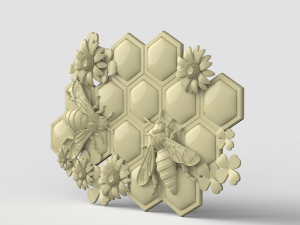 STL CNC Router file 3dprintable Bee Panel 3D प्रिंट मॉडल