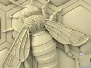 STL CNC Router file 3dprintable Bee Panel 3D Print Model