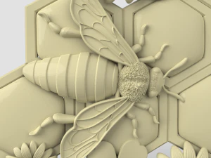 STL CNC Router file 3dprintable Bee Panel 3D Print Model