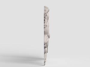 STL CNC Router file 3dprintable Classic Bas-Relief Cherubs Heart 3D Print Model
