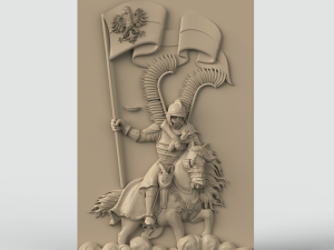 STL CNC Router file 3dprintable Polish Hussar Panel 3D प्रिंट मॉडल
