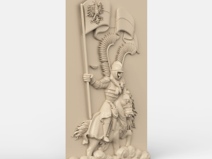 STL CNC Router file 3dprintable Polish Hussar Panel 3D Print Model