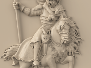 STL CNC Router file 3dprintable Polish Hussar Panel 3D Print Model