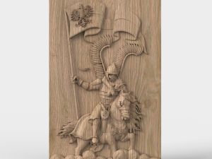 STL CNC Router file 3dprintable Polish Hussar Panel 3D Print Model