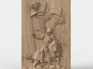 STL CNC Router file 3dprintable Polish Hussar Panel 3D Print Model