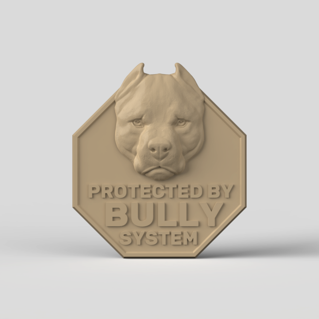 STL CNC Router file 3dprintable Pitbull Panel 3D Принт Модель .c4d .max .obj .3ds .fbx .stl .blend 