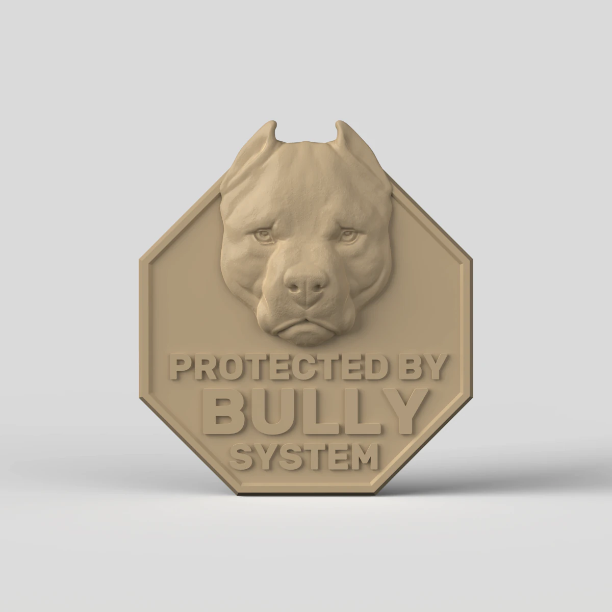 STL CNC Router file 3dprintable Pitbull Panel 3D Print Model .c4d .max .obj .3ds .fbx .stl .blend 