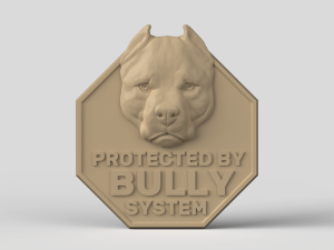 STL CNC Router file 3dprintable Pitbull Panel 3D प्रिंट मॉडल