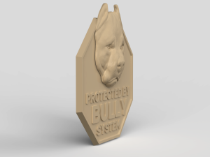 STL CNC Router file 3dprintable Pitbull Panel 3D Принт Модель